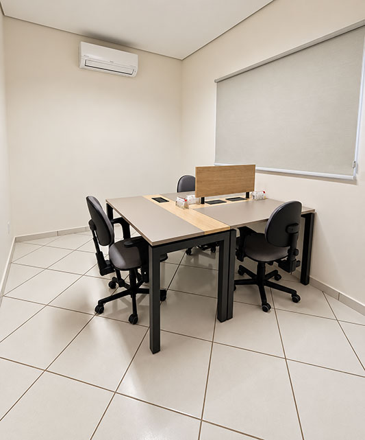 Sala Privativa 4 mobiliada no Eccolo Coworking em São Carlos